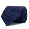 Cravatta in seta con gigli su fondo nero