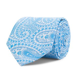 Elegant silk tie with Paisley motifs