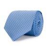 Cravatta in seta a quadri blu