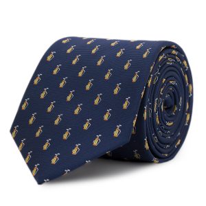 Elegant silk tie with motifs inspired by the Golf